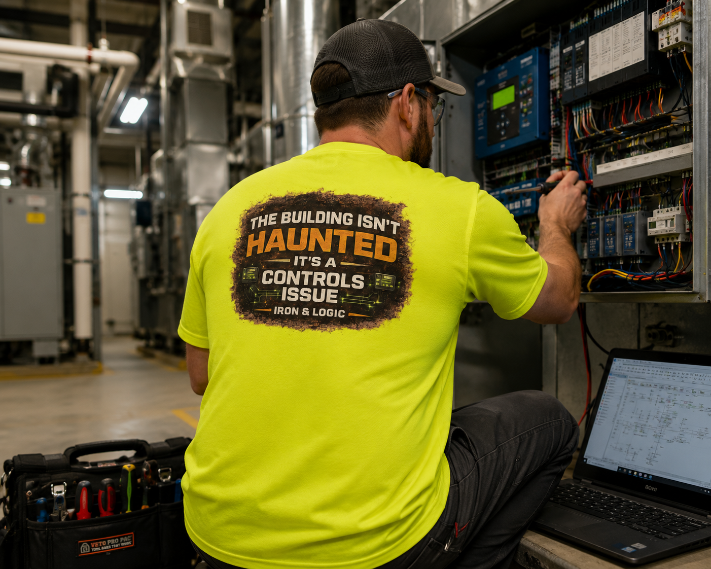 High-Vis Performance Work Shirt | Building Automation & Controls Technician