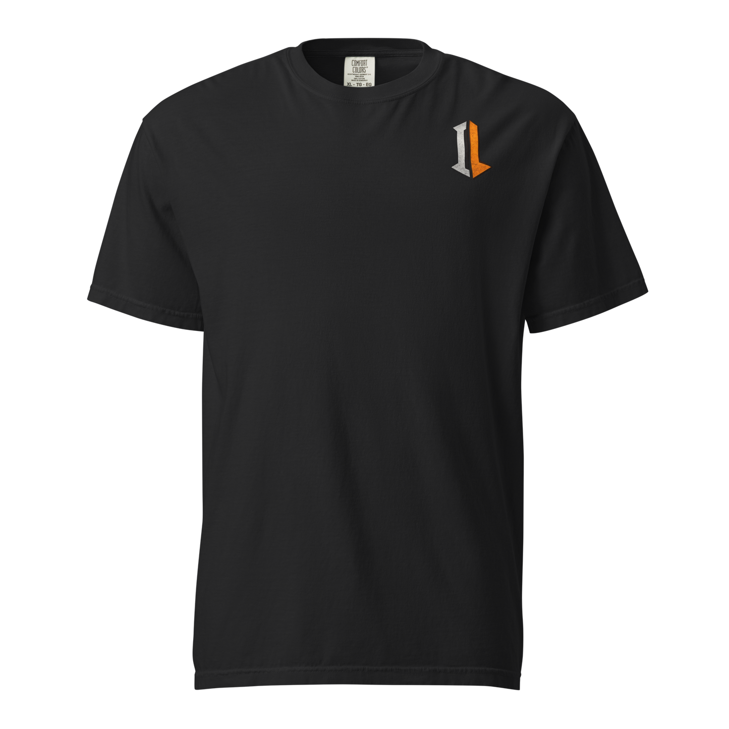 Iron & Logic Built By Skill Driven By Logic premium heavyweight t-shirt featuring oversized front graphic for HVAC technicians, electricians, controls technicians, BAS professionals, mechanics, and skilled trades workers.
