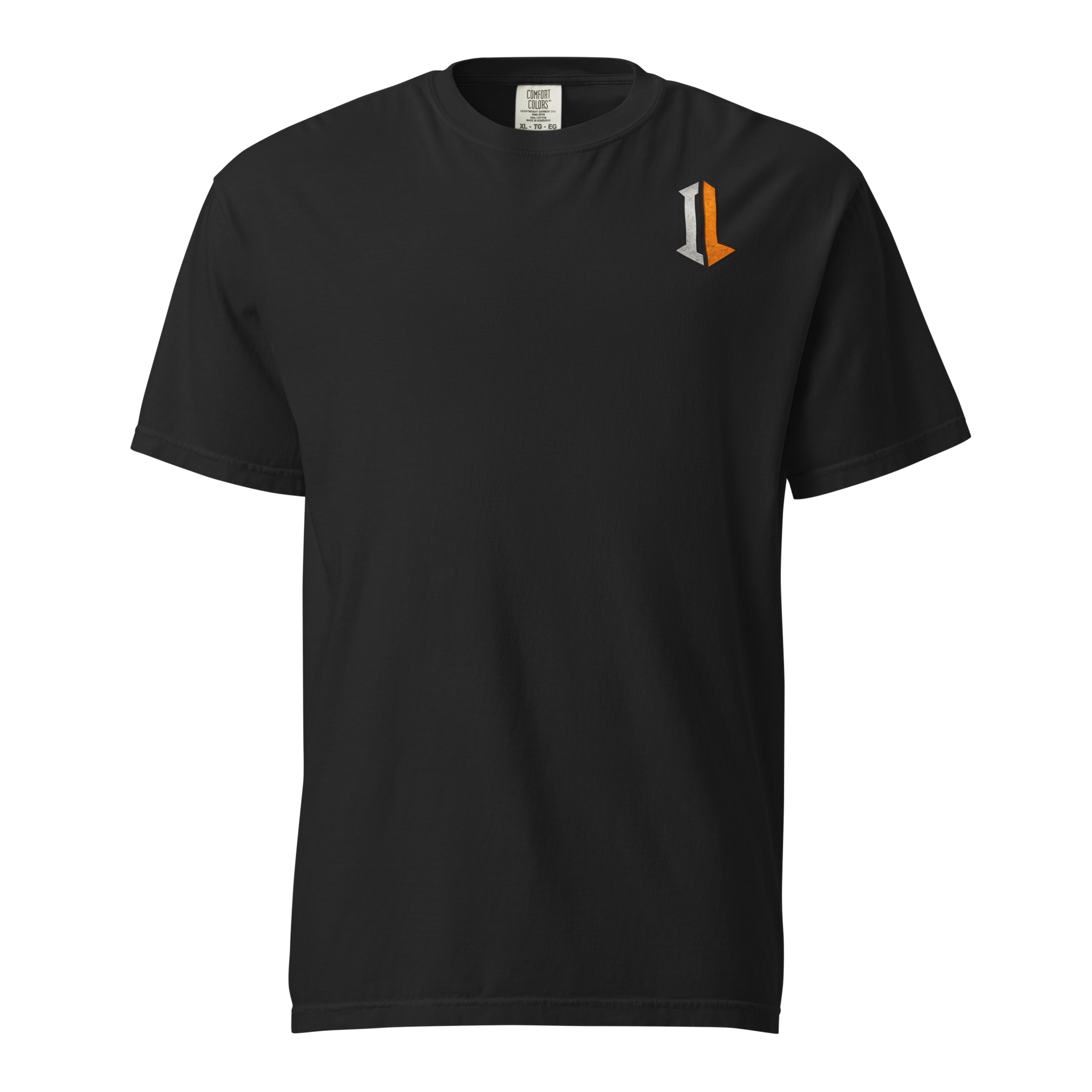 Iron & Logic Built By Skill Driven By Logic premium heavyweight t-shirt featuring oversized front graphic for HVAC technicians, electricians, controls technicians, BAS professionals, mechanics, and skilled trades workers.